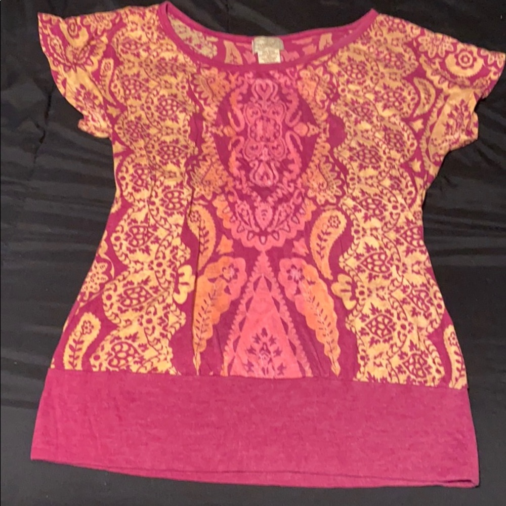Pink and Orange Eyelash Couture Shirt